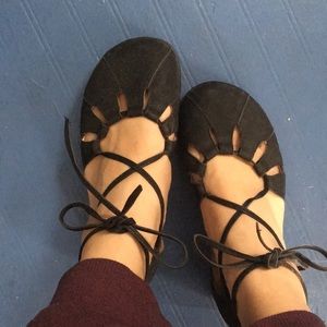 haflinger eva ballet tie flats